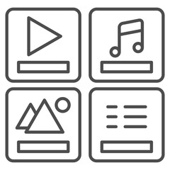 Format Outline Icon Element For Design