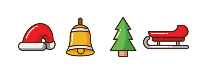Set Icons Christmas elements