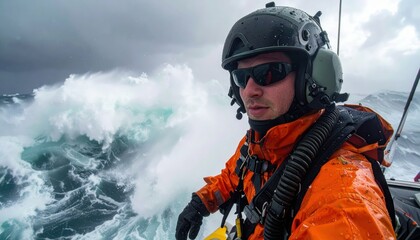 Daring Pilot in Extreme Weather Conditions at Sea During Rescue Mission