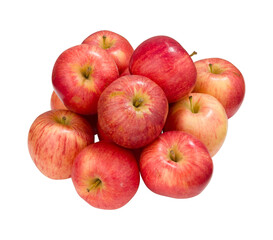 Red Yellow  Apples on  PNG Transparent  Background. Cut out Clipping Path With Adobe Photoshops Pen Tool.