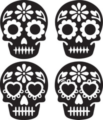 Sugar Skull Collection with Unique Heart and Floral Details