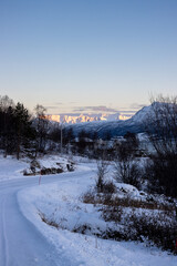 Nature with snow, Hamnvik, Norway