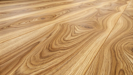 Close up view of beautiful wood flooring tiles with natural grain patterns