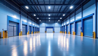 Sterile Loading Dock Facility with Ambient Lighting and No People