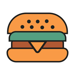 Burger and food icon design