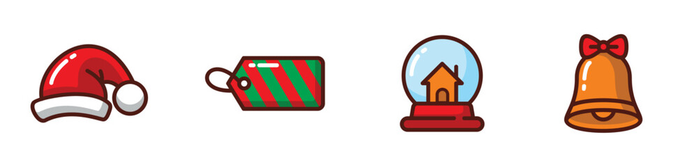 Set Icons Christmas elements