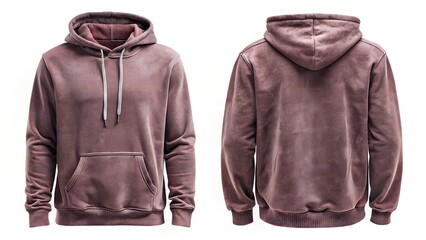 maroon hoodie with vintage wash effect front and back
