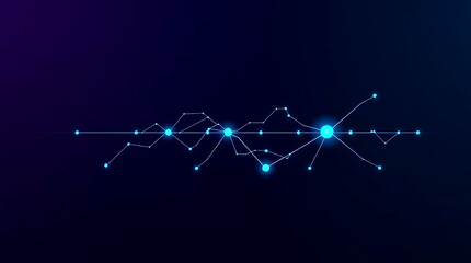 Futuristic digital interface with AI and neural network visualization background