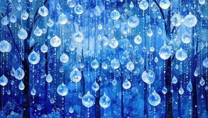 Surreal Artwork of a Blizzard Made of Frozen Tears Symbolizing Isolation