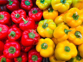 red and yellow beautiful capsicum background