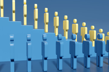 Levels of Advancement 3D render