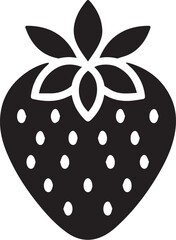 Strawberry silhouette vector art