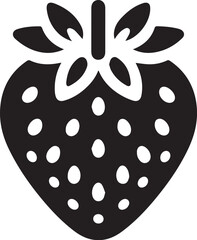 Strawberry silhouette vector art