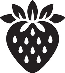 Strawberry silhouette vector art
