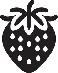 Strawberry silhouette vector art