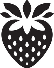 Strawberry silhouette vector art