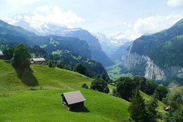 swiss alpine landscape