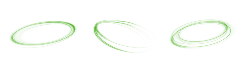 Green glowing circle swirl on white background.   Futuristic colorful pedestal, podium, platform. Vector PNG. © Ihor Nemynushchyi