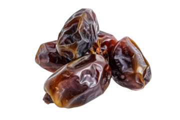 Brown dry dates shown in sharp detail against light surface Ideal for packaging design or food blogs and nutrition sites