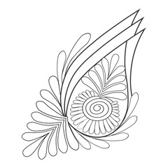  An illustration of a vectors different type of  flowers, traditional and cultural alpona design in continuous line art drawing style.