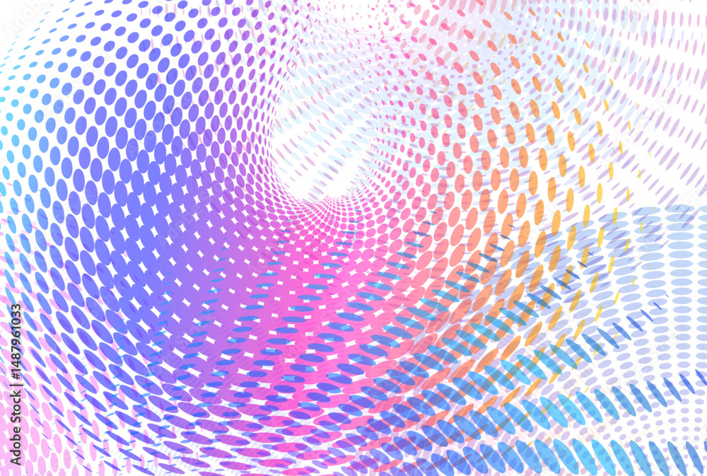 Poster futuristic abstract visualization with colorful radial lines and digital vortex flow. ideal for big 