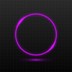  Purple Neon Circular Light Effect on Dark Background