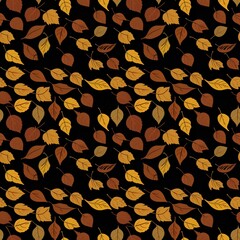autumn leaves swirling in a rhythmic arrangement