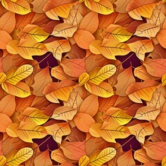 autumn leaves in warm gradient tones