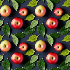 apples and leaves in back-to-school theme