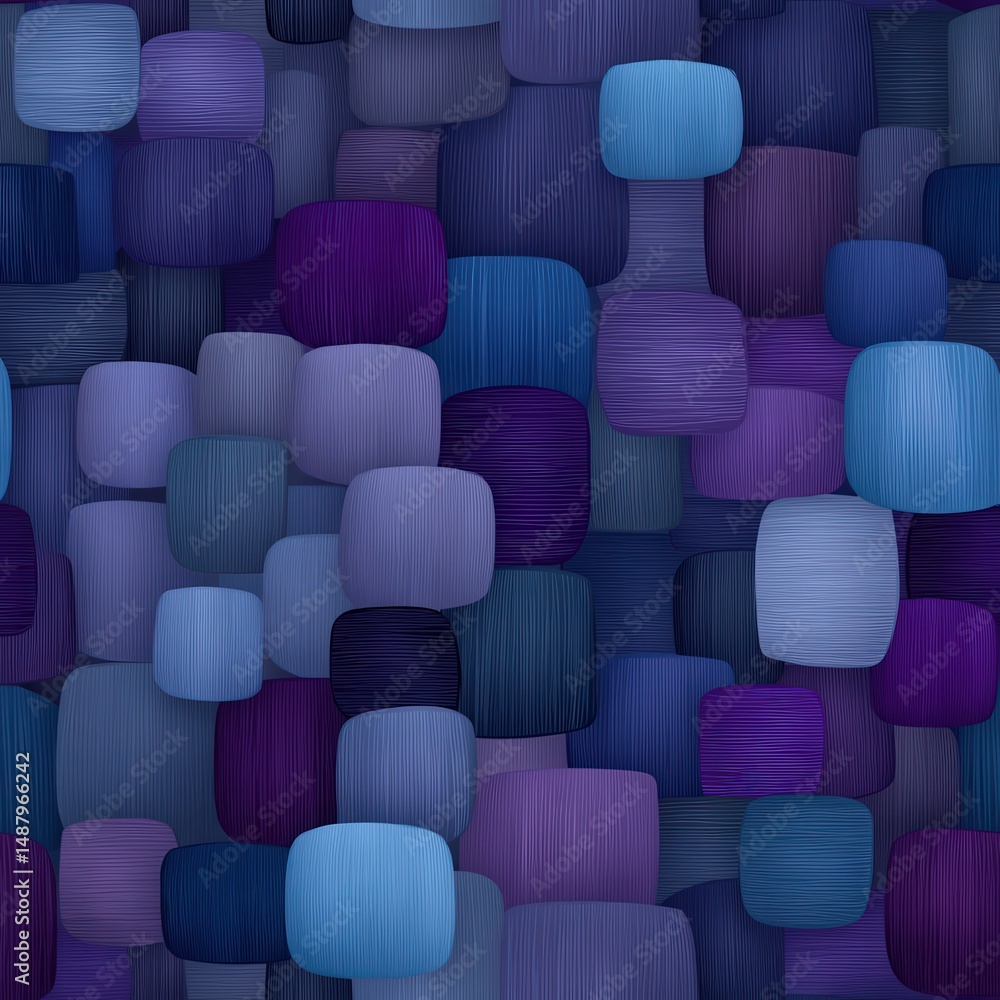 Poster abstract pattern showcasing a vibrant interplay of geometric shapes in soothing shades of blue and p