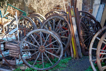 old wooden cart