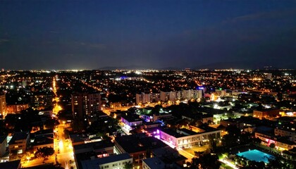 Naklejka premium Vibrant Cityscape Showcasing Nightlife Activities and Late Night Bars