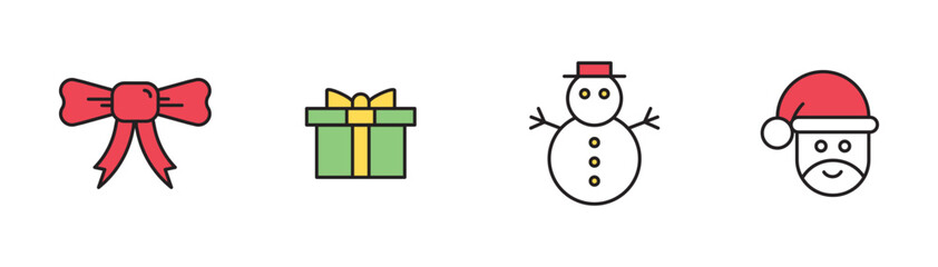 Set Icons Christmas elements