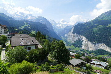 mountain village in the alps