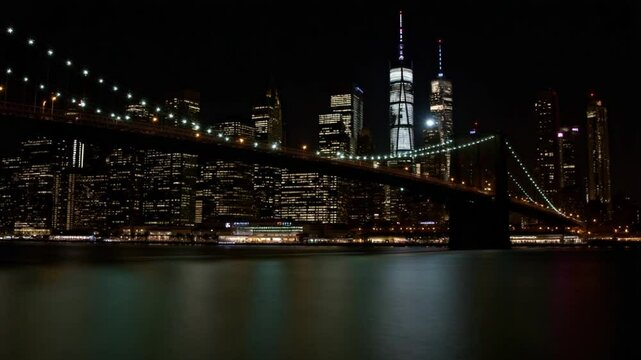 The New York City in the night