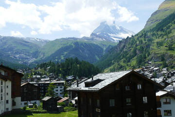 mountain village in the alps