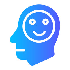 positive thinking gradient icon