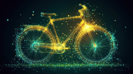 Abstract bicycle graphic