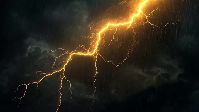 Dramatic lightning strike cloudscape