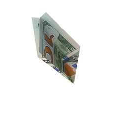 Transparent PNG 3D render of Magic Hat 100 dollar banknotes with realistic textures and lighting. Isolated on alpha background, ideal for finance, design, marketing, and visual presentations.
