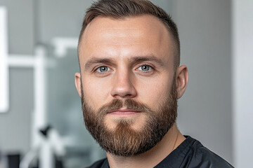 Obraz premium Tattoo artist creates unique design on client in modern studio during daytime session