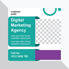 Digital marketing social media post and corporate web banner template