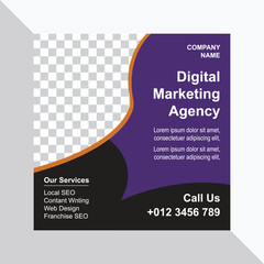 Digital marketing and corporate business agency instagram banner or socia
