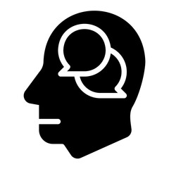 inner dialogue glyph icon