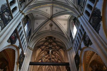 interior of the cathedral of st vitus