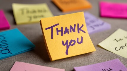 Motivational handwritten messages on sticky notes Personal development concept with closeup note texture and space for text