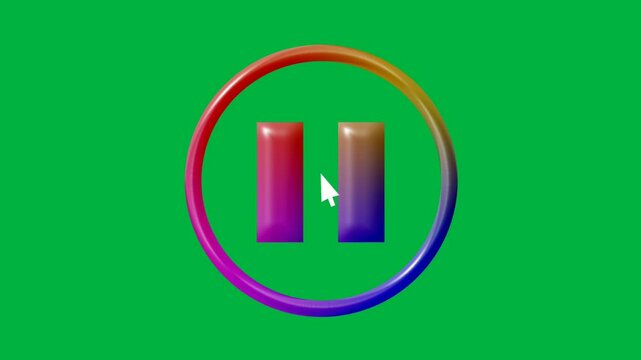 Play to Pause Animation on Green Screen with Mouse Click
Animated Play/Pause Button Transition - Chroma Key
Video of Play Icon Changing to Pause with Mouse Pointer