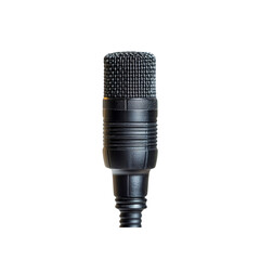 Close-up of a Professional Black Condenser Microphone