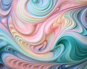 Obraz premium Symmetrical pastel marble swirl background