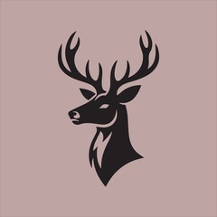 Deer Head Silhouette T-Shirt Design &ndash; Majestic Stag Antler Graphic Art for Nature Lovers